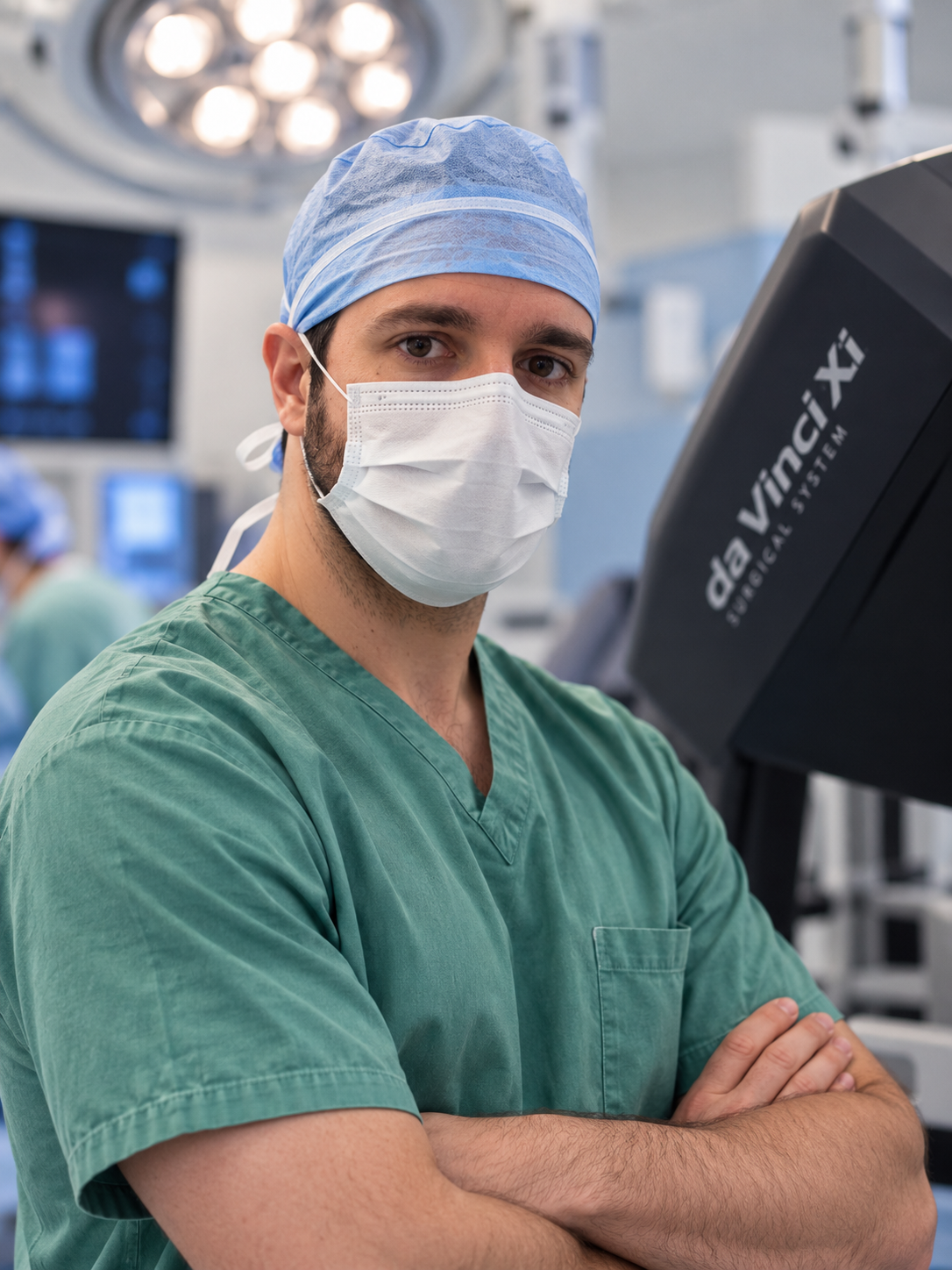Dr. Conrado Pascini em cirurgia robótica